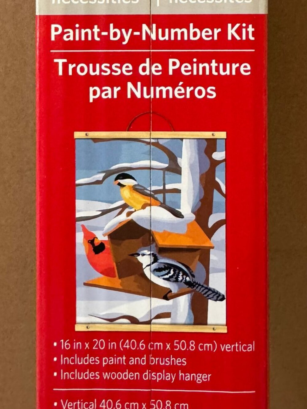 Birds in Snow Paint-by-Number Kit Artist's Loft NWT 16x20" cardinal blue jay